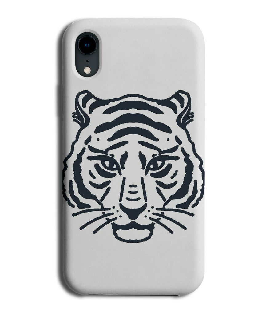 Black and White Tiger Art Drawing Phone Case Cover Tigers Face Whiskers H259