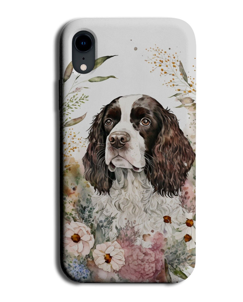 English Springer Spaniel Dog Phone Case Cover Spaniels Face Flowers Breed CZ85