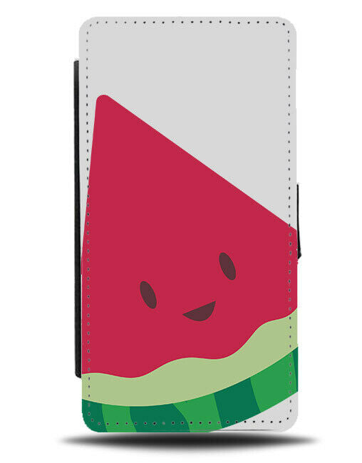 Cute Watermelon Smile Flip Wallet Phone Case Face Water Melon Slice Cartoon E204