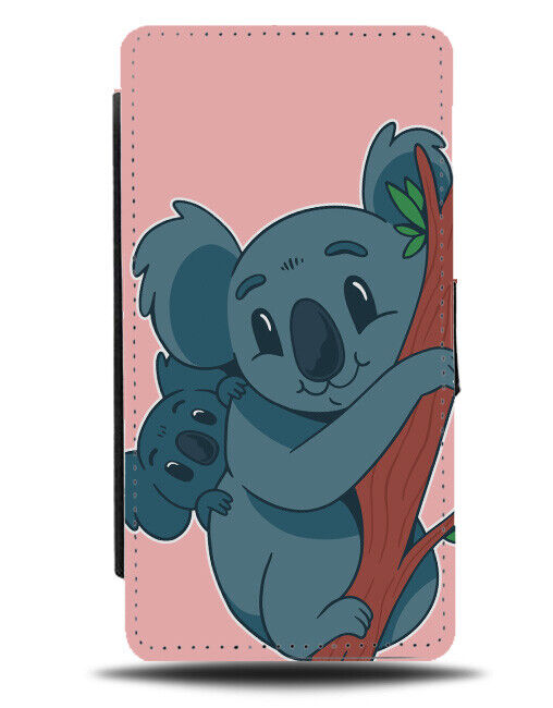 Mummy and Baby Koala Flip Wallet Case Mommy Mom Mum Child Children J679