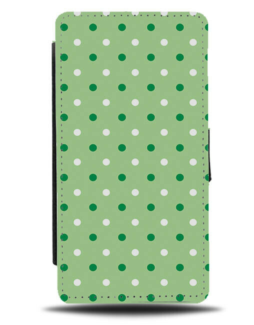 Small Mint Green Polka Dotted Flip Wallet Case Dots Marks Circle Shapes G417