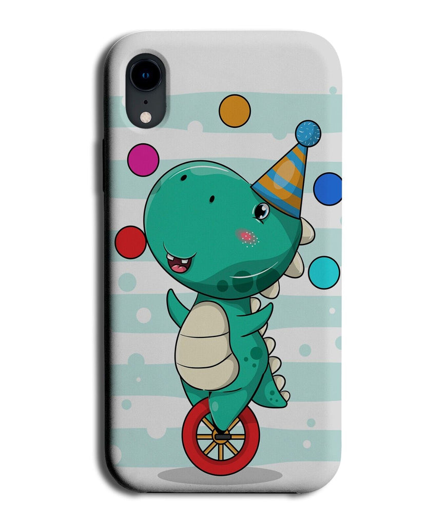 Dinosaur Juggling On Unicycle Phone Case Cover Juggler Juggle Balls Kids BJ46