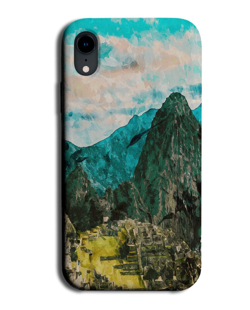 Machu Picchu Phone Case Cover Mountains Peru Peruvian Mountain Painting P417