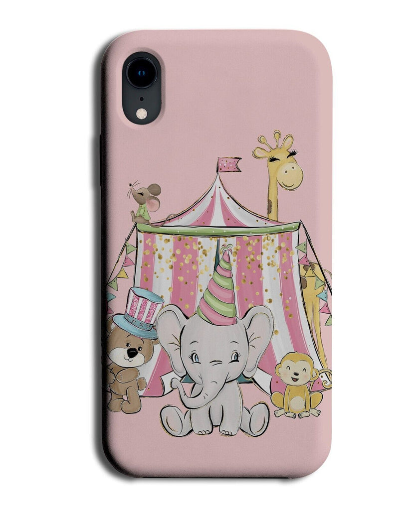 Children's Circus Animals Phone Case Cover Animal Circuses Kids Pink Girls Q618A