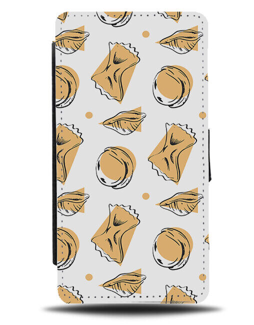 Pasta Cartoon Flip Wallet Case Pastas Italian Food Pattern Hand Drawn K800