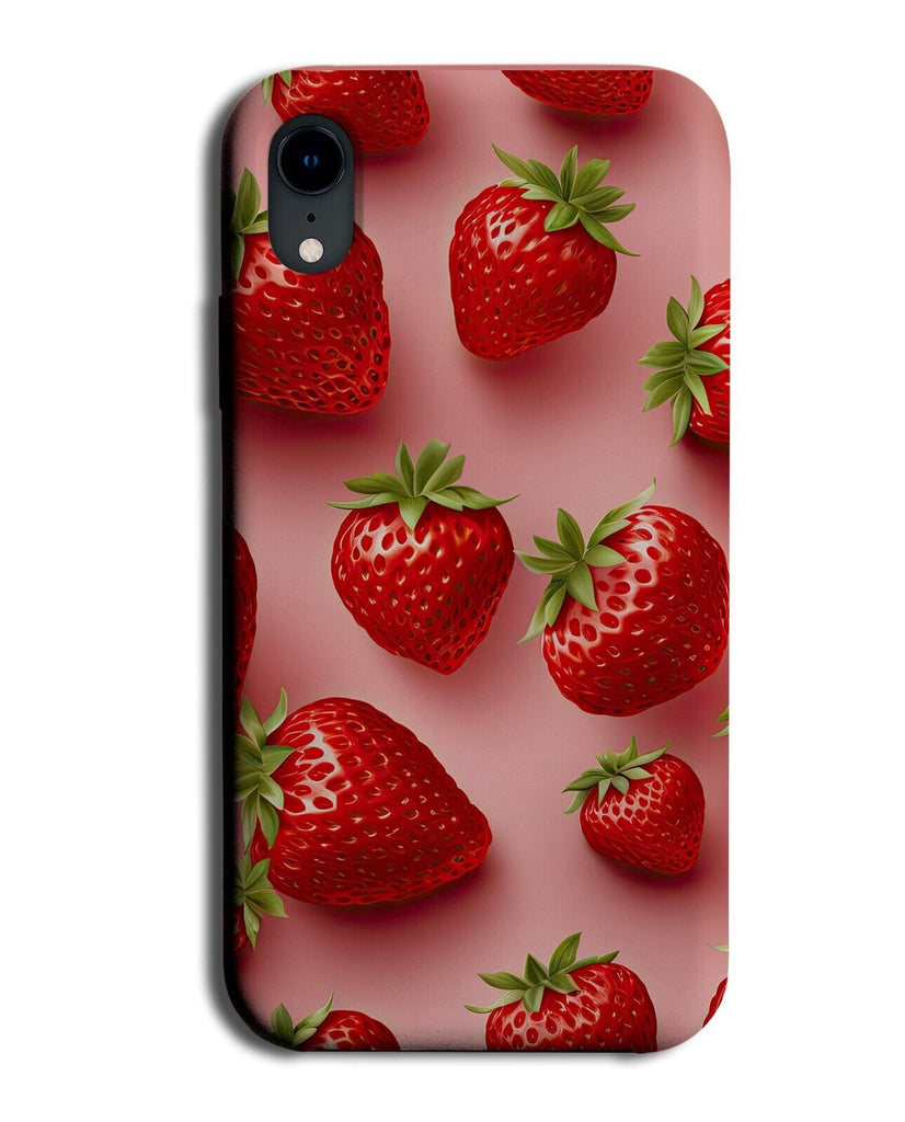 Realistic Strawberry Design Phone Case Cover Strawberries Berries Red Fruit BX39