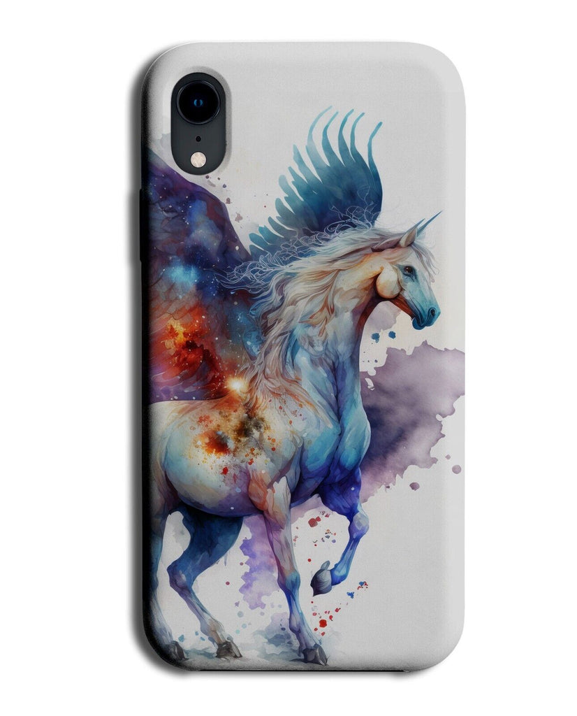 Celestial Pegasus Watercolour Painting Phone Case Cover Unicorn Wings P277B