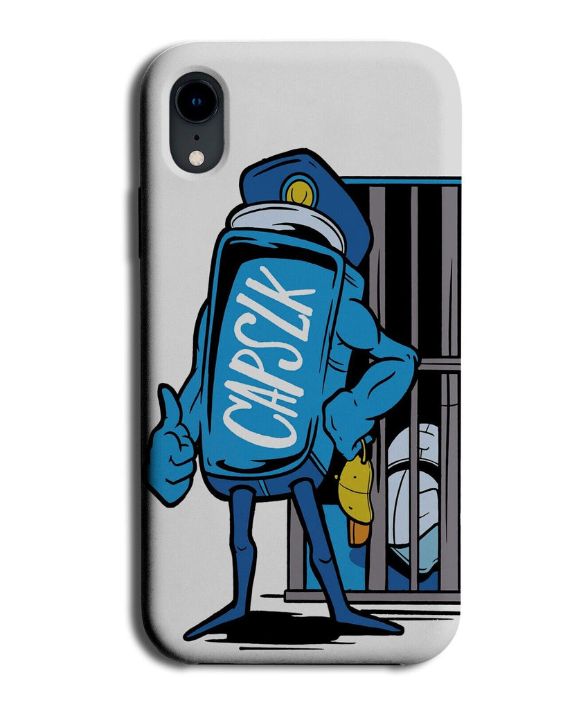 Funny Caps Lock Phone Case Cover Prison Officer Computer Pun Joke Puns P550