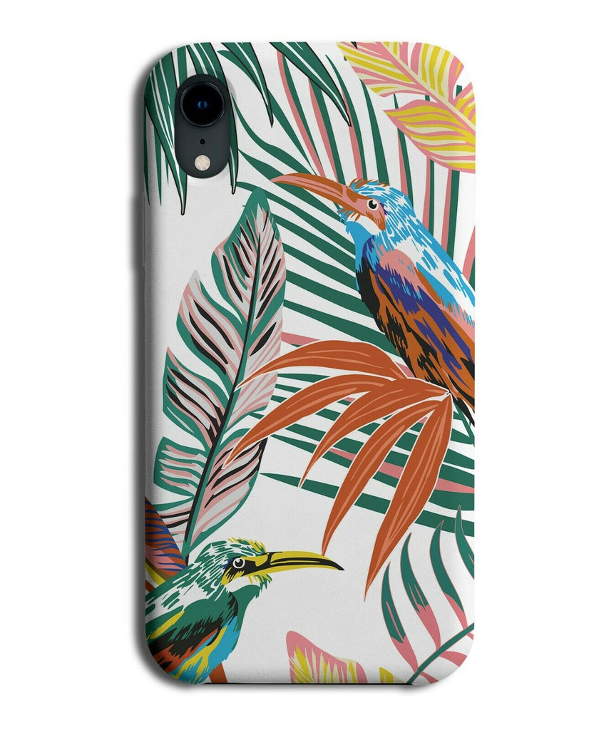 Neon Colourful Rainforrest Jungle Phone Case Cover Bird Birds Drawing F691