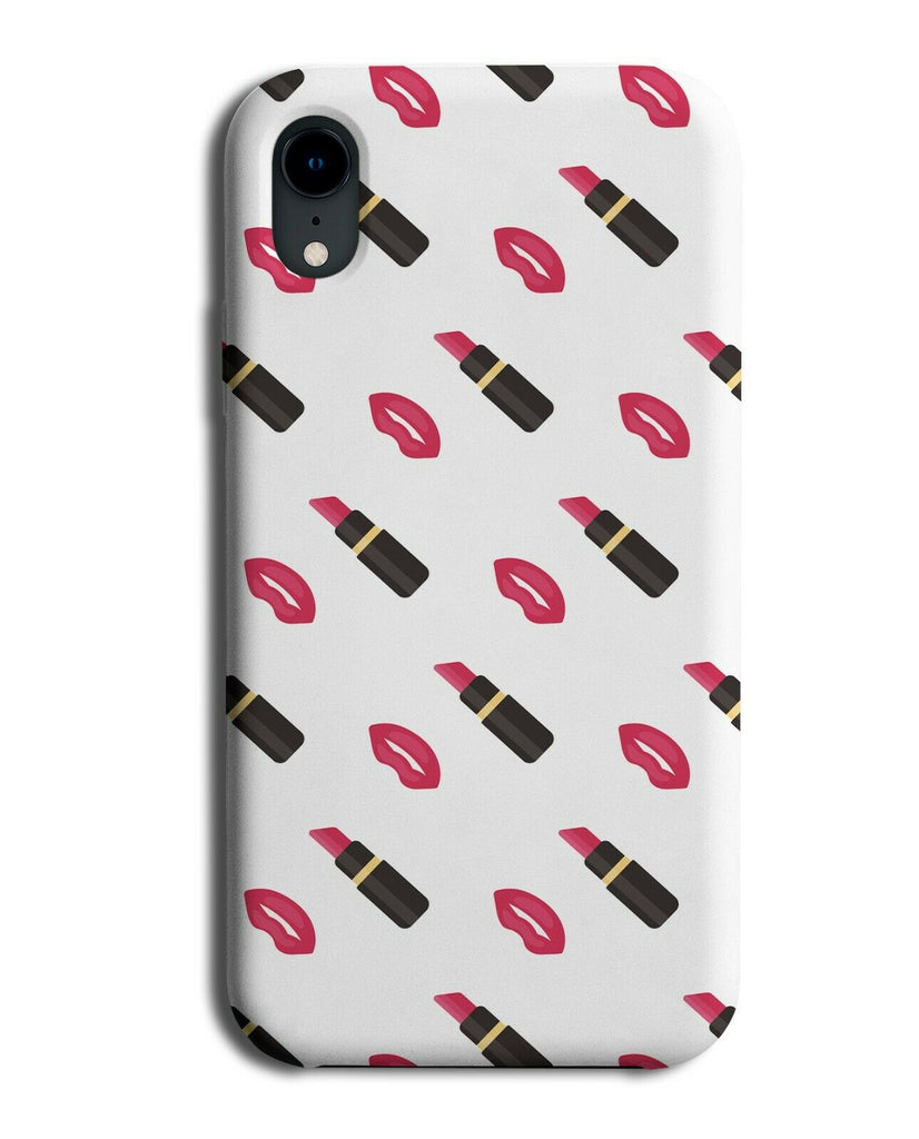Lipstick and Lips Pattern Phone Case Cover Lipsticks Lip Girls Girly Women E612