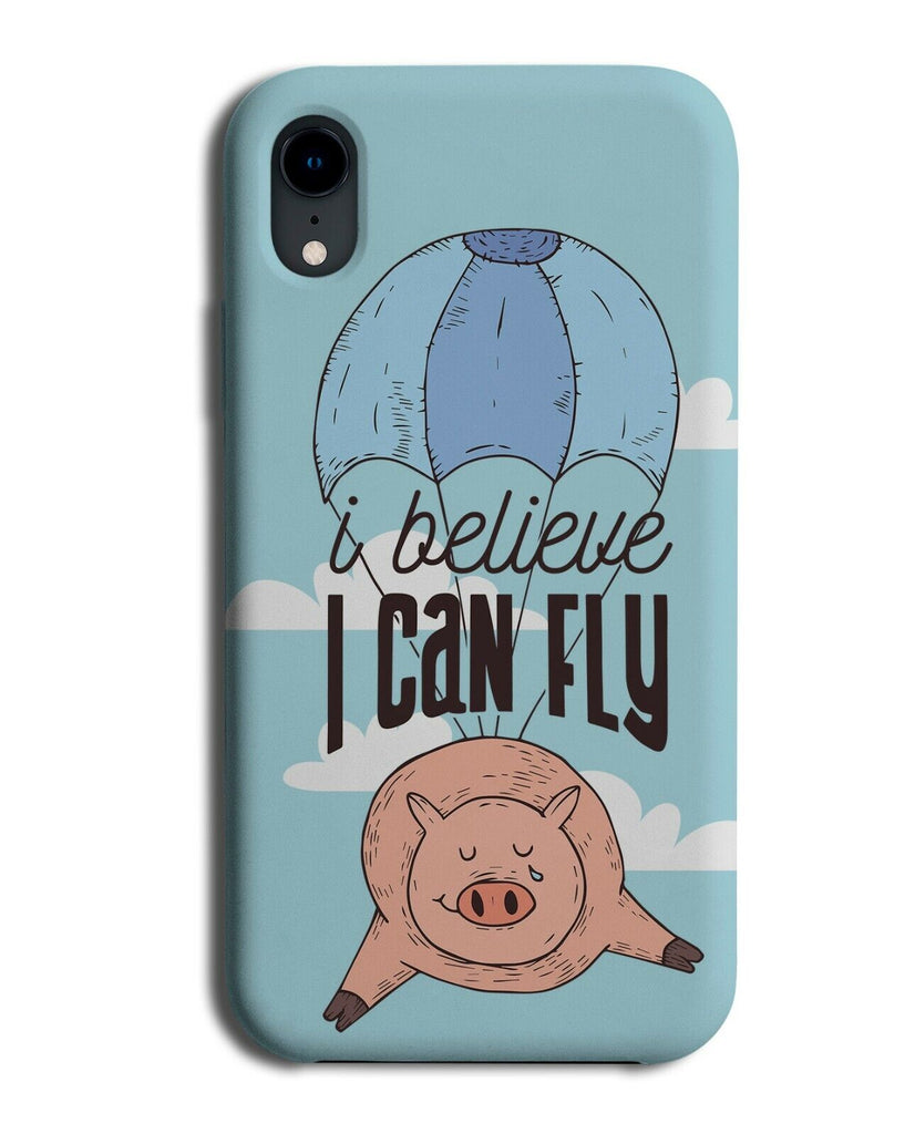 I Believe I Can Fly Phone Case Cover Pigs Flying Pig Parachute Skydiving J998