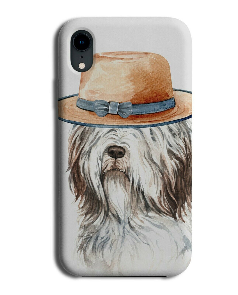 Old English Sheepdog Phone Case Cover Dog Western Hat Stylish Fashion Style K583