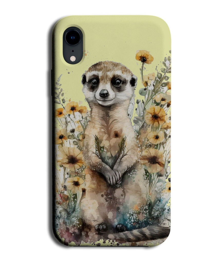 Meerkat Daisies Phone Case Cover Meerkats Animal Watercolour Boho Floral CH14