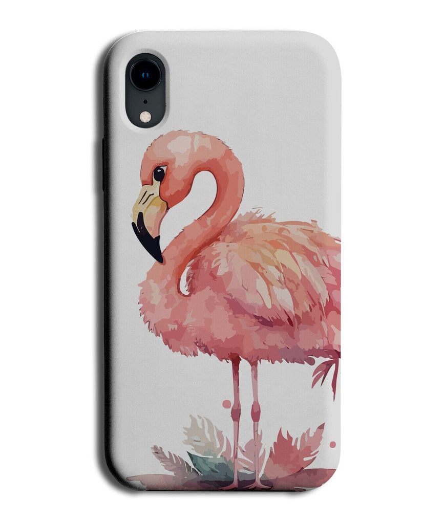 Pink Watercolour Flamingo Phone Case Cover Flamingos Art Artwork Feathers BF57
