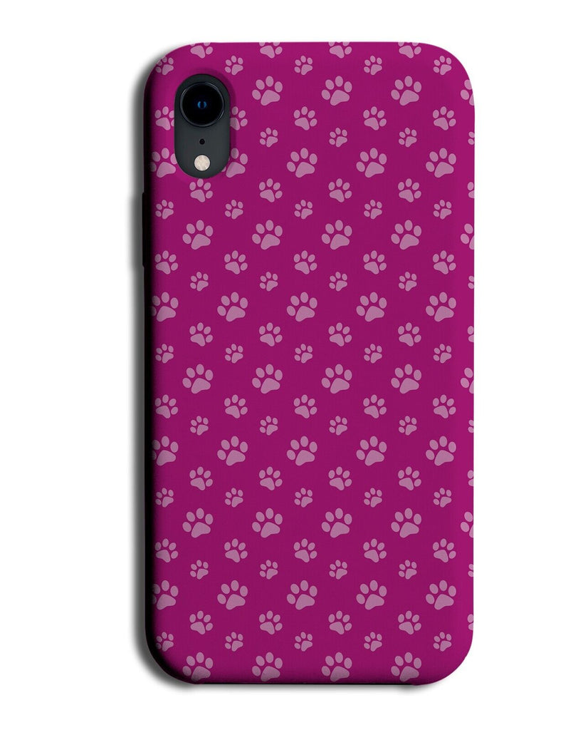 Dark Purple Cats Footprints Phone Case Cover Cat Dog Dogs Pet Animals Girls DF30