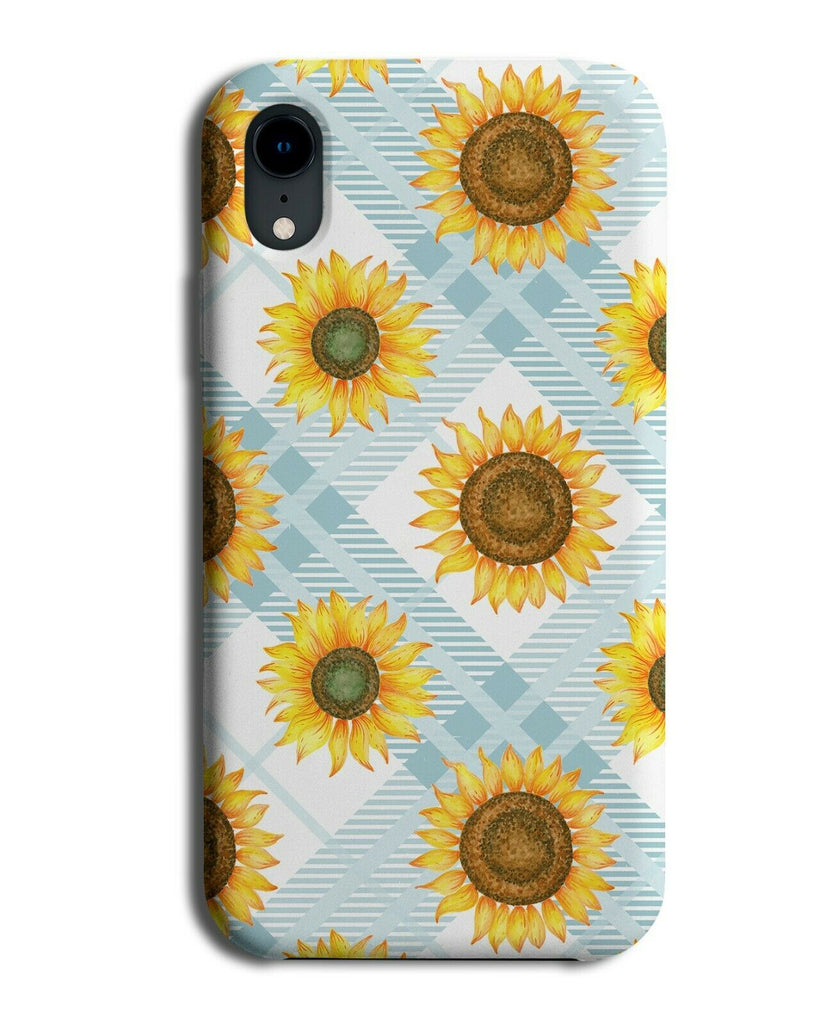 Tartan Sunflower Phone Case Cover Gingham Floral Flowers Picnic Sunshine F928
