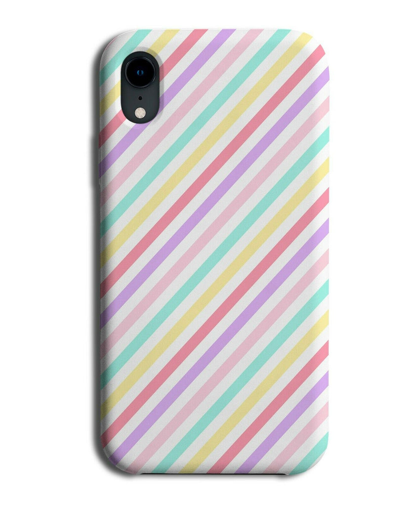 Rainbow Colourful Lines Phone Case Cover Stripes Diagonally Striped Girls F737