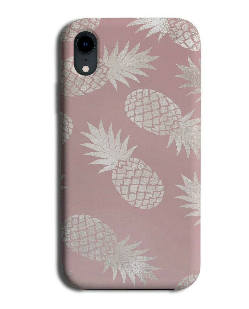 Pink and Rose Gold Pineapples Phone Case Cover Tropical Pineapples Shapes G831