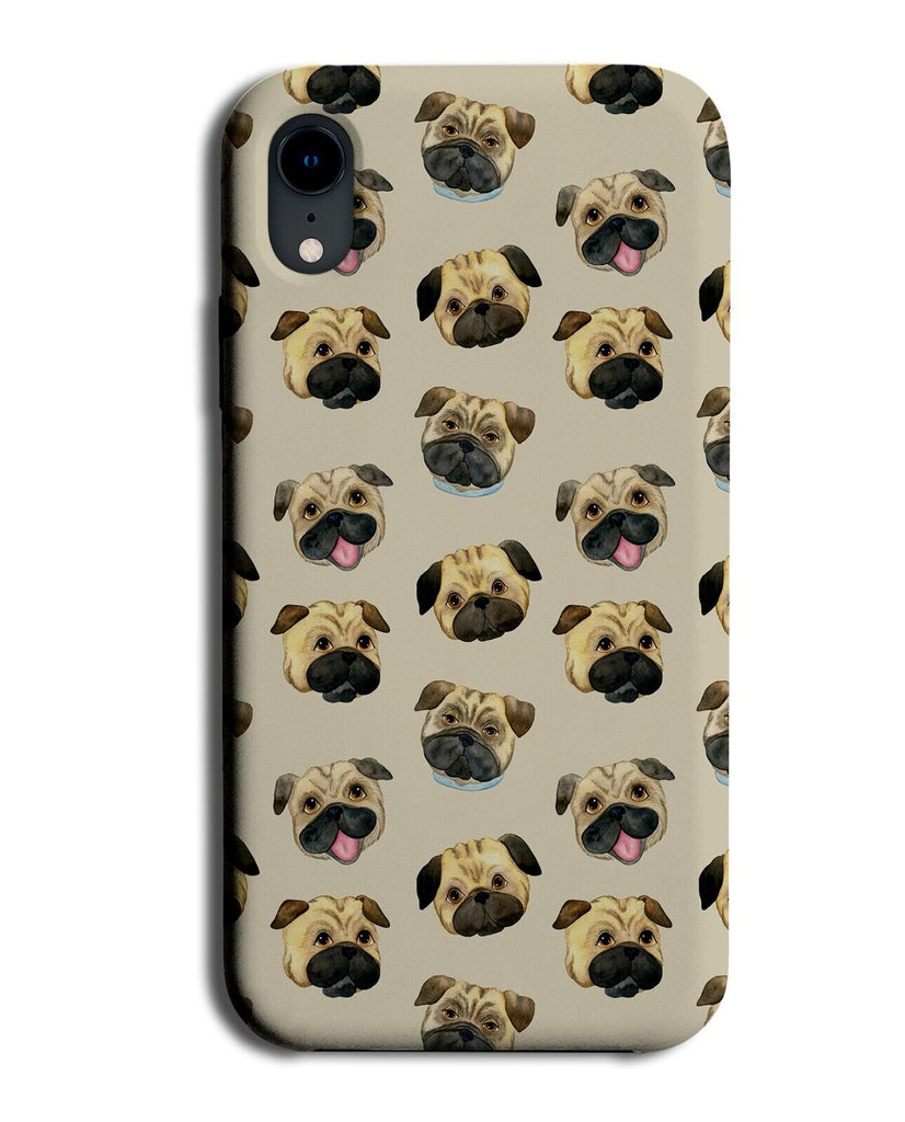 Smiling Pug Faces Phone Case Cover Pugs Tongues Out Tongue Funny Cheeky CK46