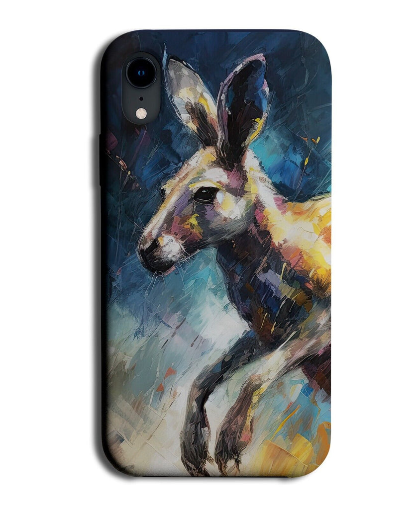 Kangaroo Oil Painting Phone Case Cover Kangaroos Hopping Outback Australia DD04