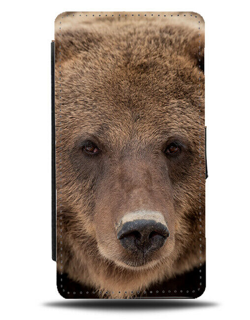 Grizzly Bear Flip Wallet Case Bears Picture Photo Photograph Brown Face L034