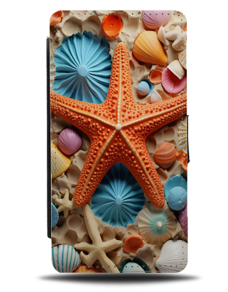 Beach Starfiish Flip Wallet Case Star Fish Seashell Sea Shells Shell Ocean DD50