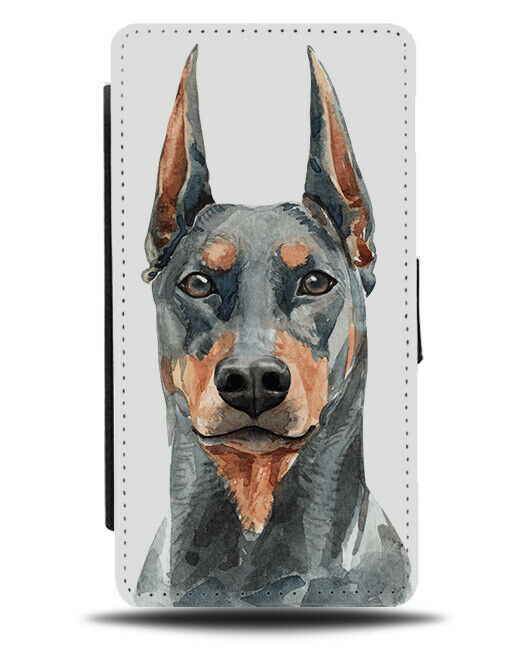 Dobermann Flip Wallet Phone Case Dog Dogs Pet Oil Painting Art Work Artwork K541
