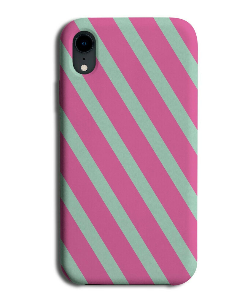 Hot Pink and Mint Green Striped Phone Case Cover Stripes Pastel Light i882