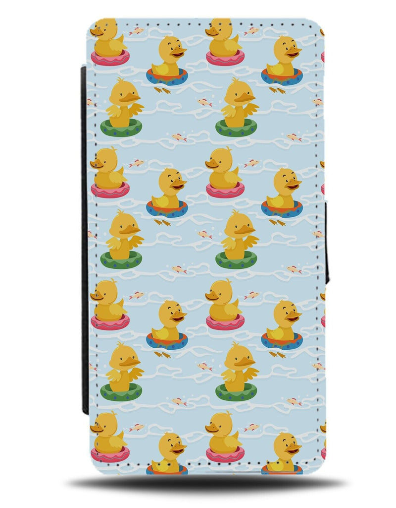 Rubbing Ducks Playing In The Lazy River Flip Wallet Case Duck Bath Time CS40