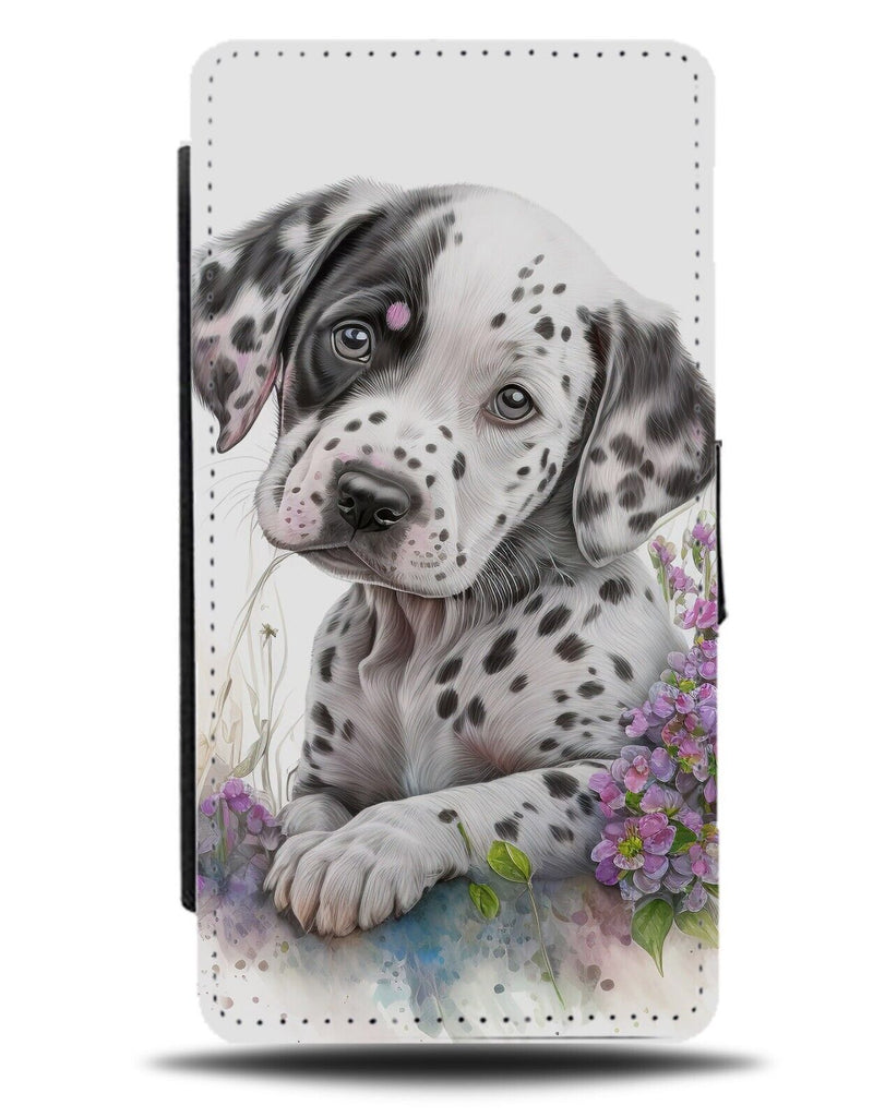 Puppy Dalmation Painting Print Flip Wallet Case Dalmatians Dalmatian Pup AD18