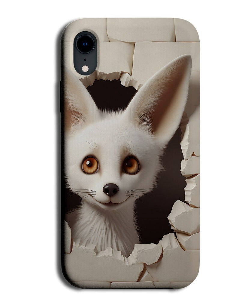 Funny Fennec Fox Phone Case Cover Foxes Face Through Wall 3D Style Escape CV88