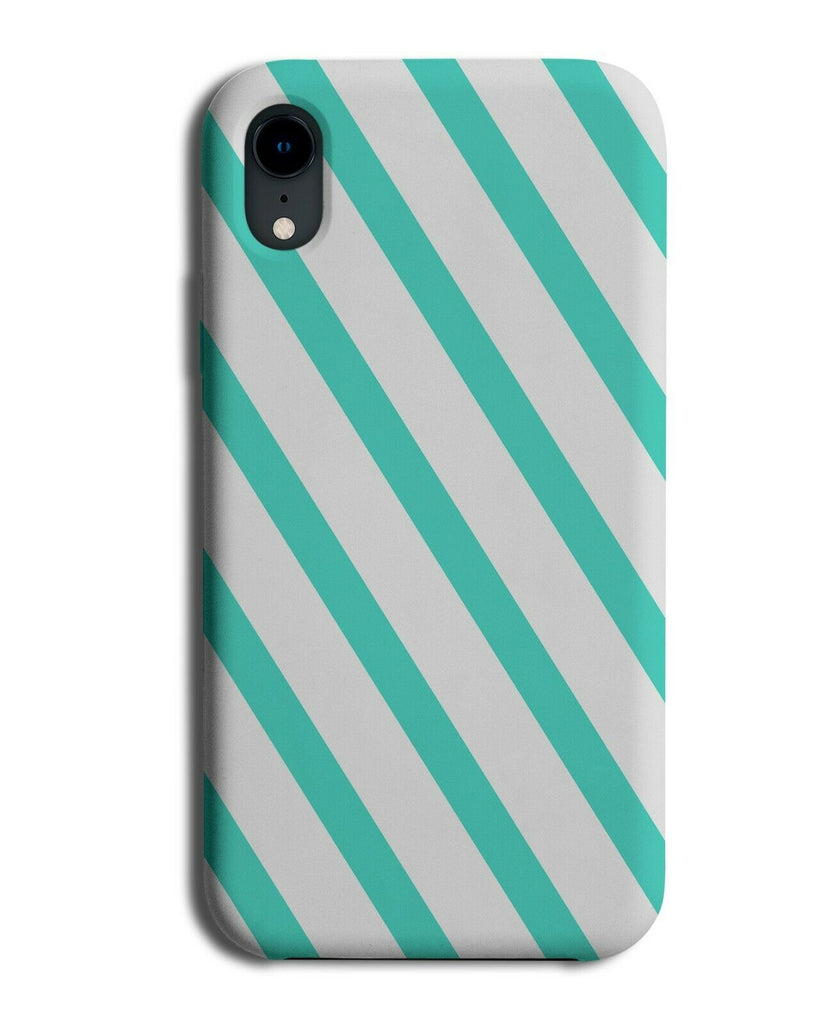 White & Turquoise Green Stripes On Phone Case Cover Stripes Pattern Design i805