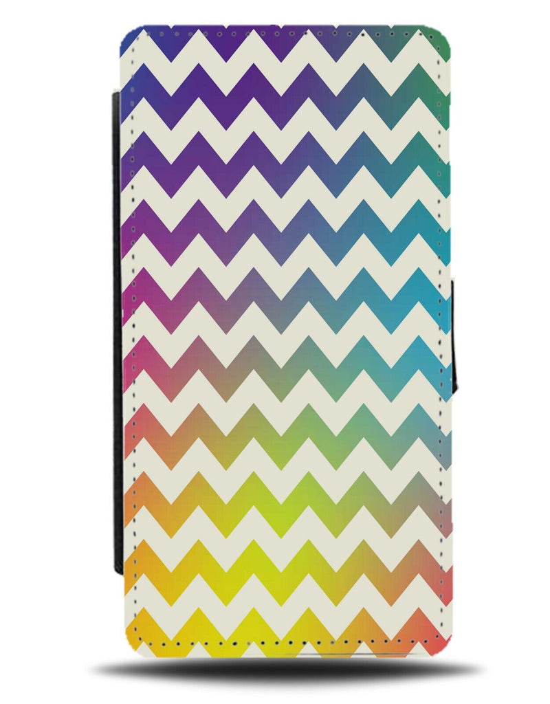 Rainbow ZigZag Stripes Flip Wallet Case Zig Zag Zigs Zags Pattern Lines AZ41