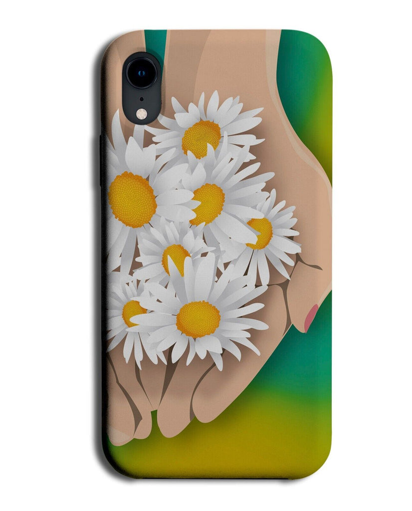 Holding Daisies Flowers Phone Case Cover Spring Daisy Open Hands Petals Q027