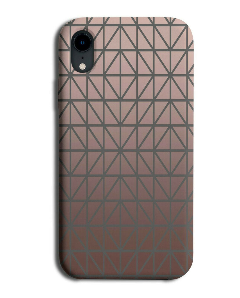 Dark Rose Gold Coloured and Grey Phone Case Cover Geometric Print Shapes A571