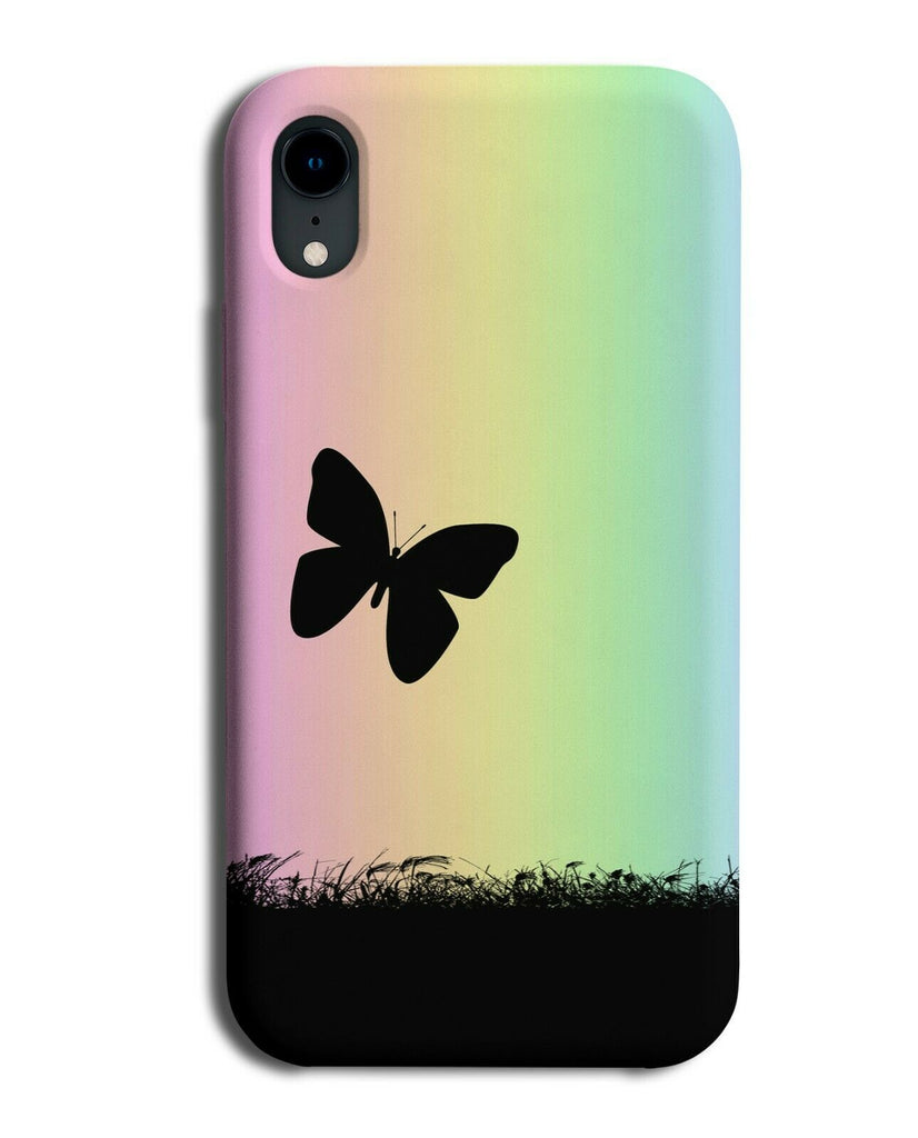 Butterfly Silhouette Phone Case Cover Butterflies Rainbow Colourful I076