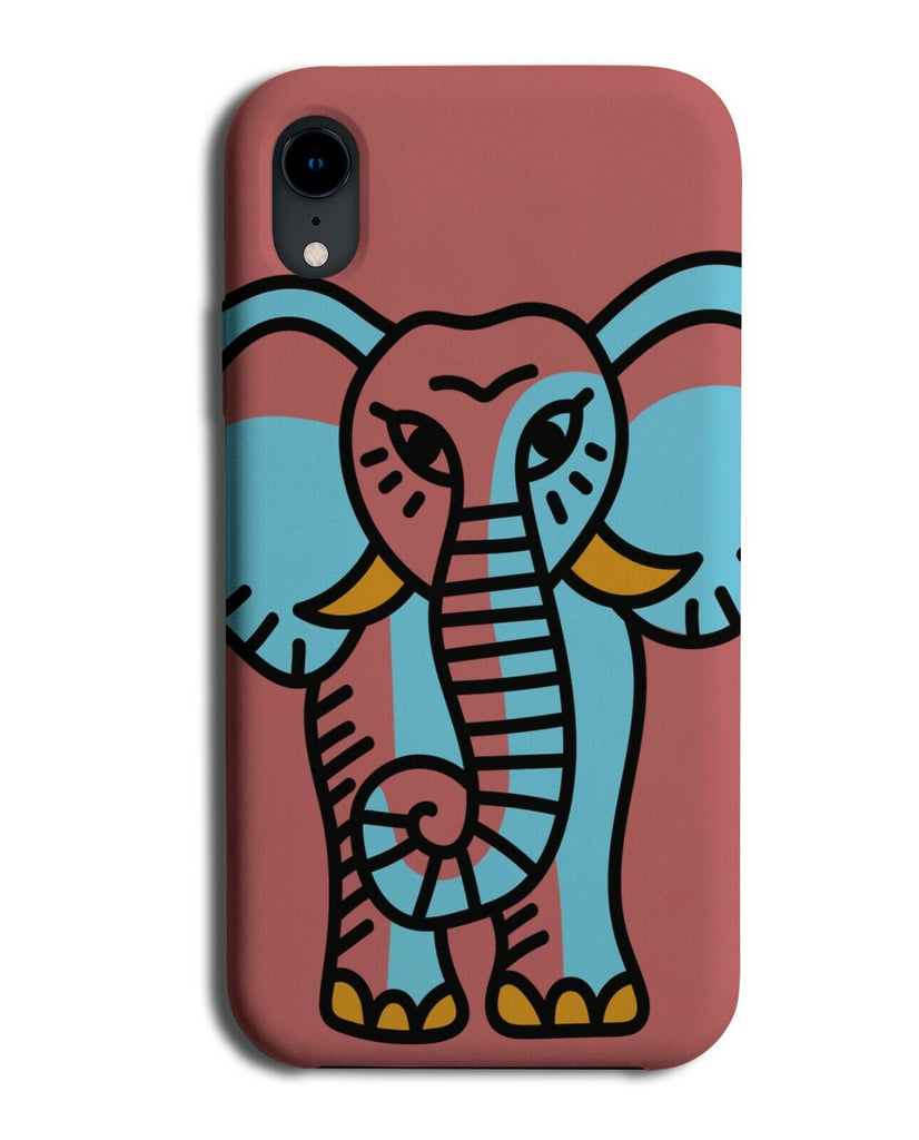 Indian Elephant Tribal Stencil Phone Case Cover Drawing Cartoon Elephants J574