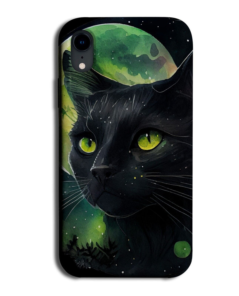 Black Cat In Moonlight Phone Case Cover Moons Full Moon Night Beautiful Pet AF84