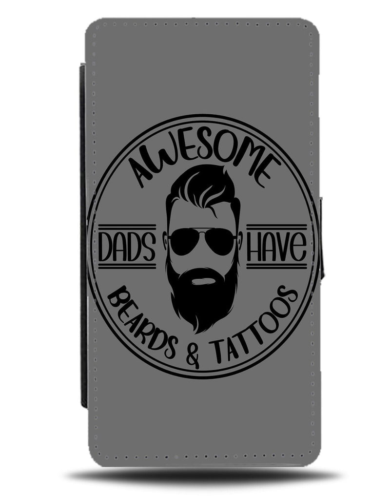 Funny Dads Flip Wallet Case Dad Beards Beard Tattoo Tattoo Men Mens Chubby DD97