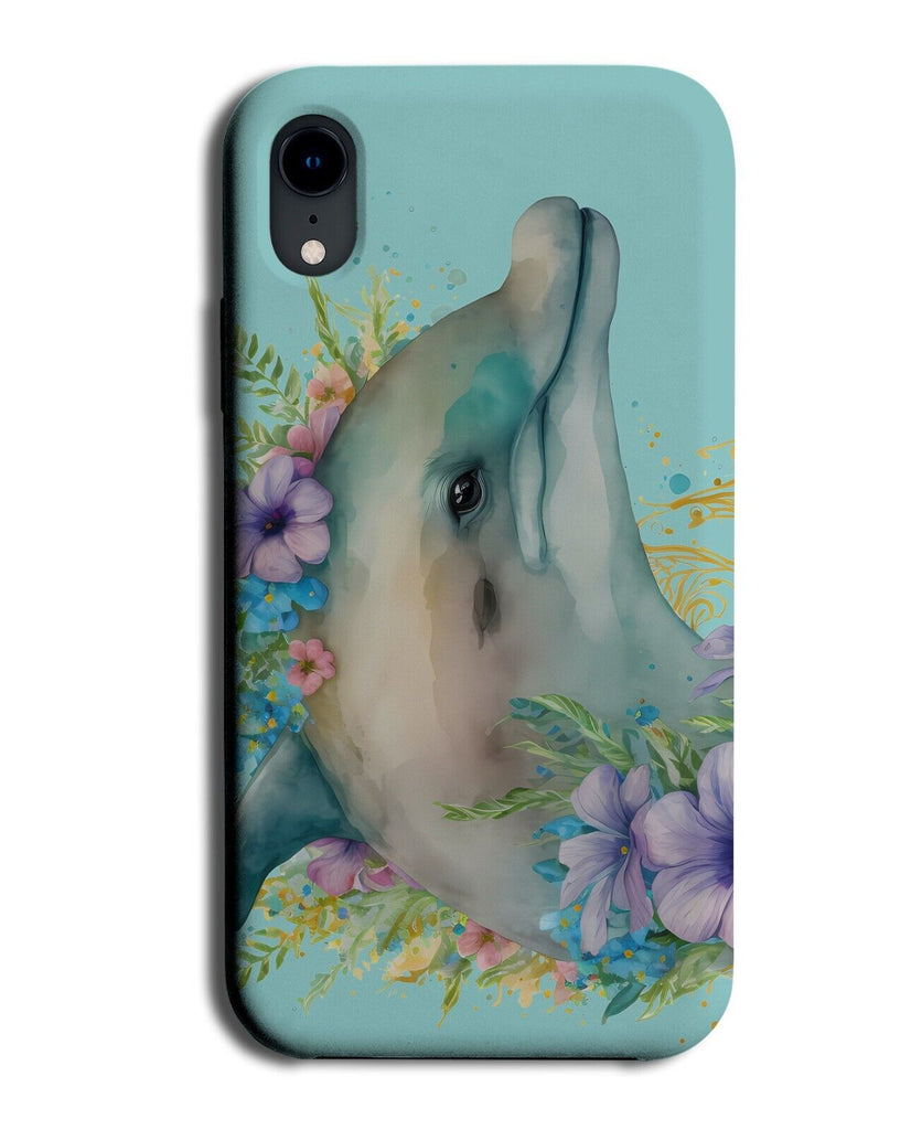 Dolphin Flower Crown Phone Case Cover Dolphins Floral Flowers Funny Cute AP13