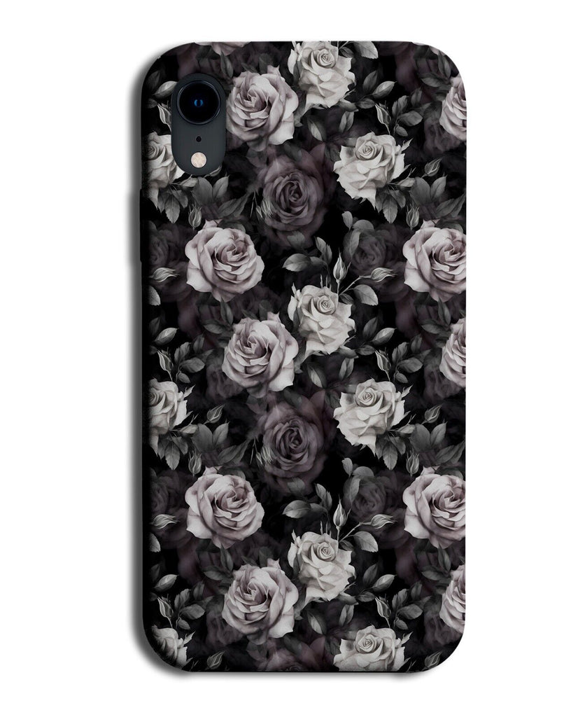 Black and White Roses Phone Case Cover Rose Flowers Pattern Coloured Bed CZ22