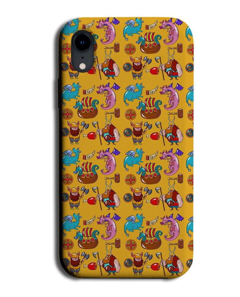 Children's Viking Pattern Phone Case Cover Vikings Kids Cartoon Ships Ship CC57