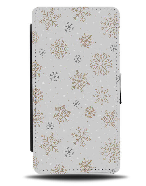 Falling Snowflakes Flip Wallet Case Snowing Snow Flake Flakes Shapes Winter N866