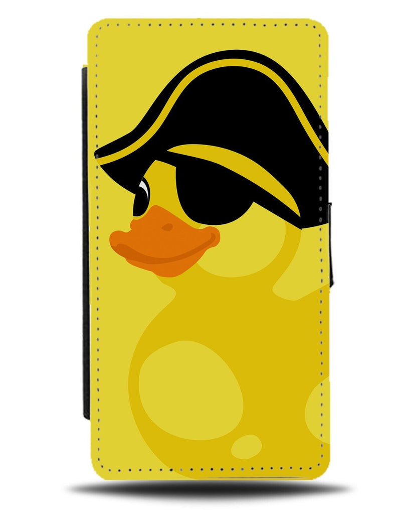 Funny Rubber Duck Pirates Flip Wallet Case Pirate Eye Patch Eyepatch Yellow CJ96