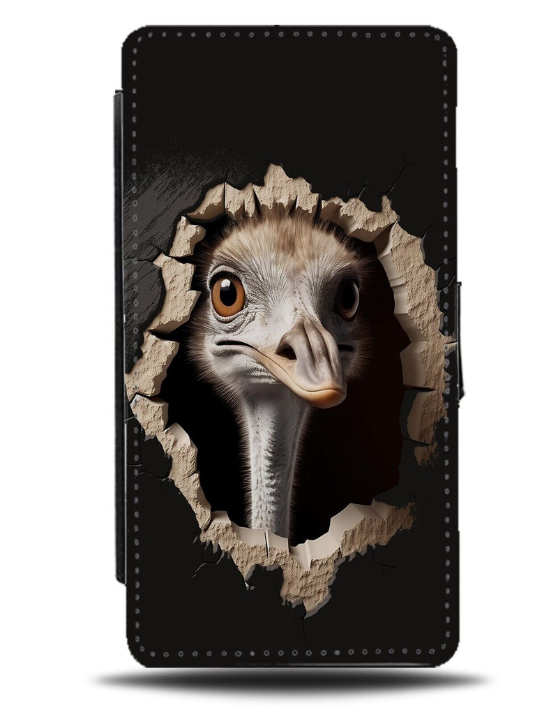 Funny Emu Head Flip Wallet Case Emus Bird Novelty 3D Design Print Picture DE99