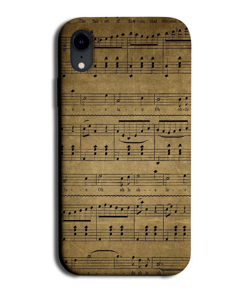 Vintage Musical Notes Phone Case Cover Music Note Symbols Writing Scores BC56
