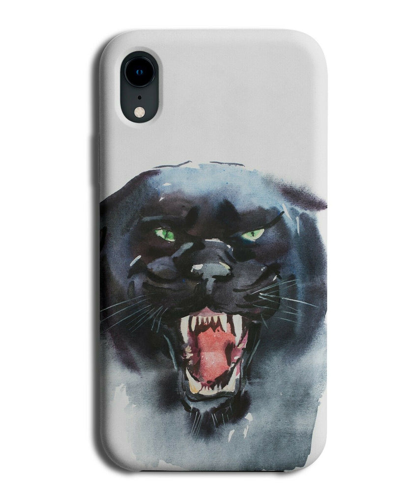 Black Panther Face Painting Phone Case Cover Watercolour Print Panthers H294