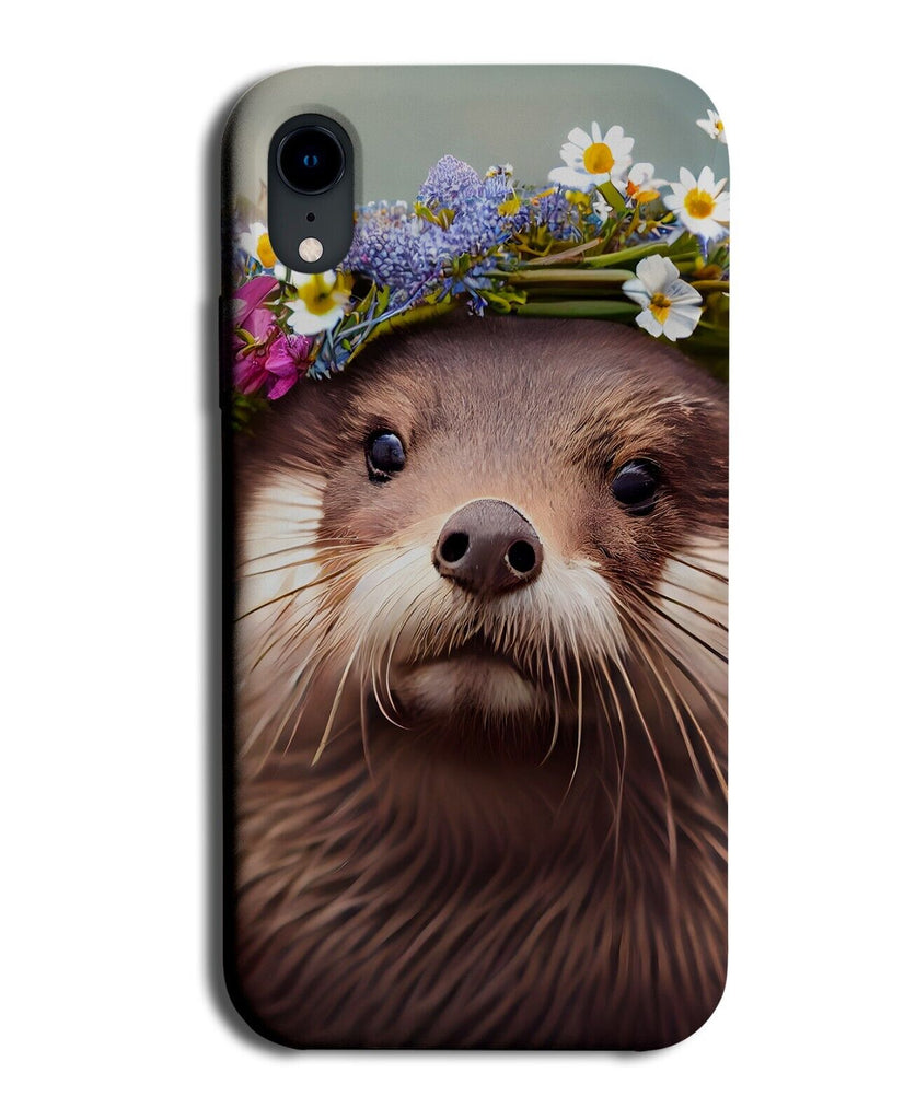 Otter In Flower Crown Phone Case Cover Floral Funny Novelty Sea Otters CG18