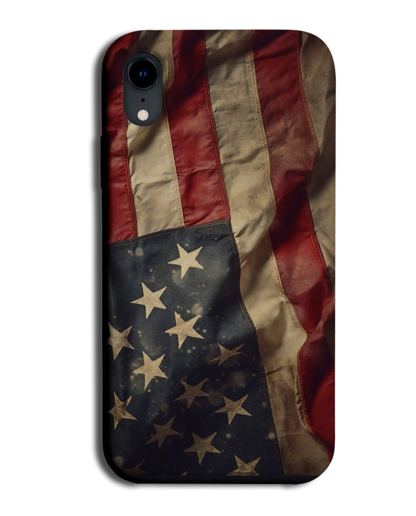 Vintage Old Looking American Flag Phone Case Cover Retro Look America USA CY04