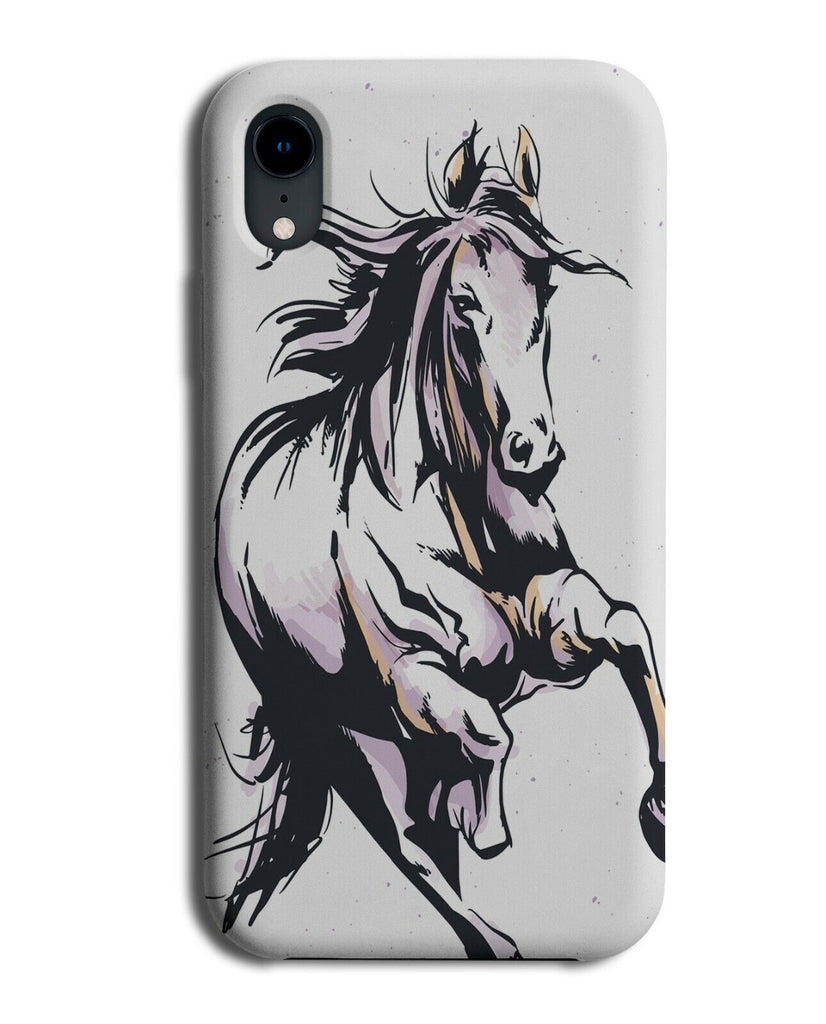 Stylish Horse Running Phone Case Cover Horses Face Body Outline Stencilling J519